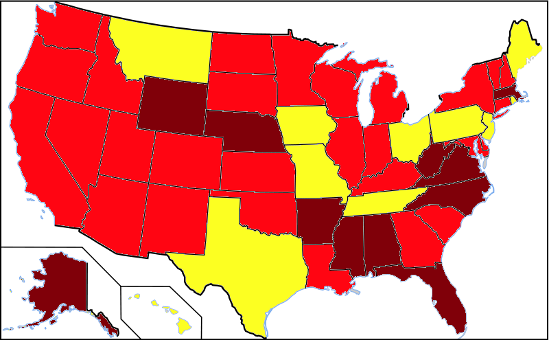 32, 23 April 2009 - Rich States Poor States Map (800x495), Png Download