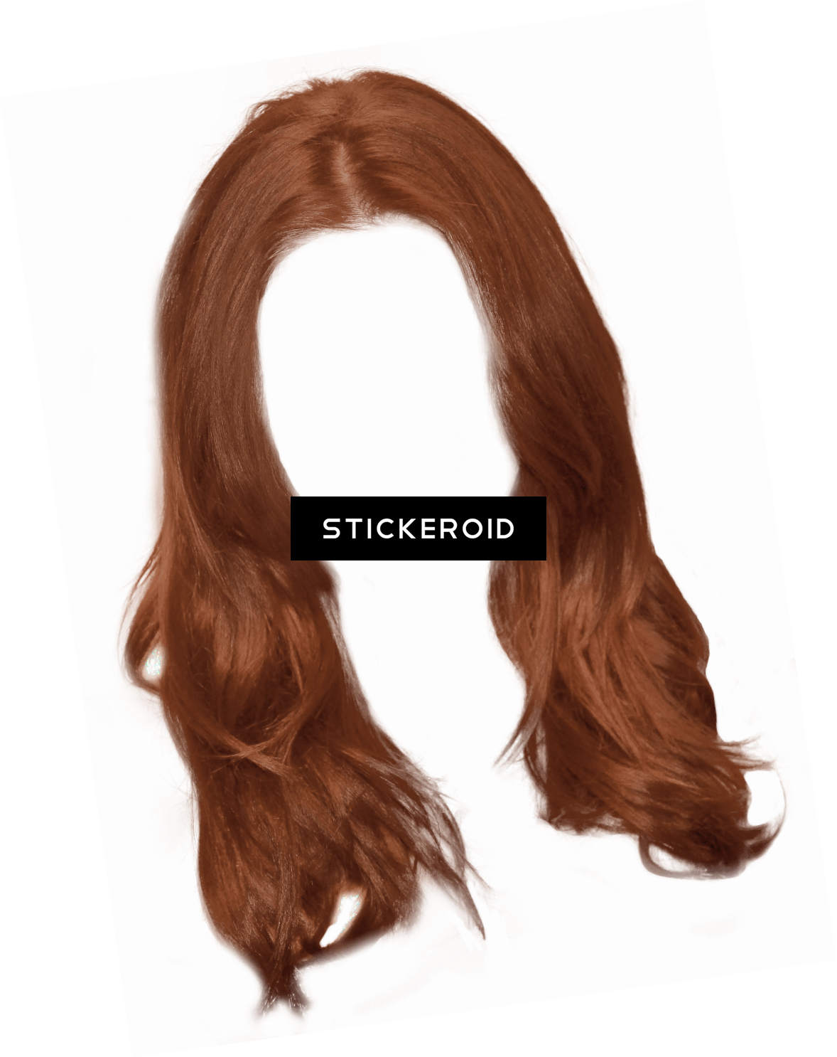 Ginger Long Women Hair - Brown Hair Clip Art (1178x1486), Png Download