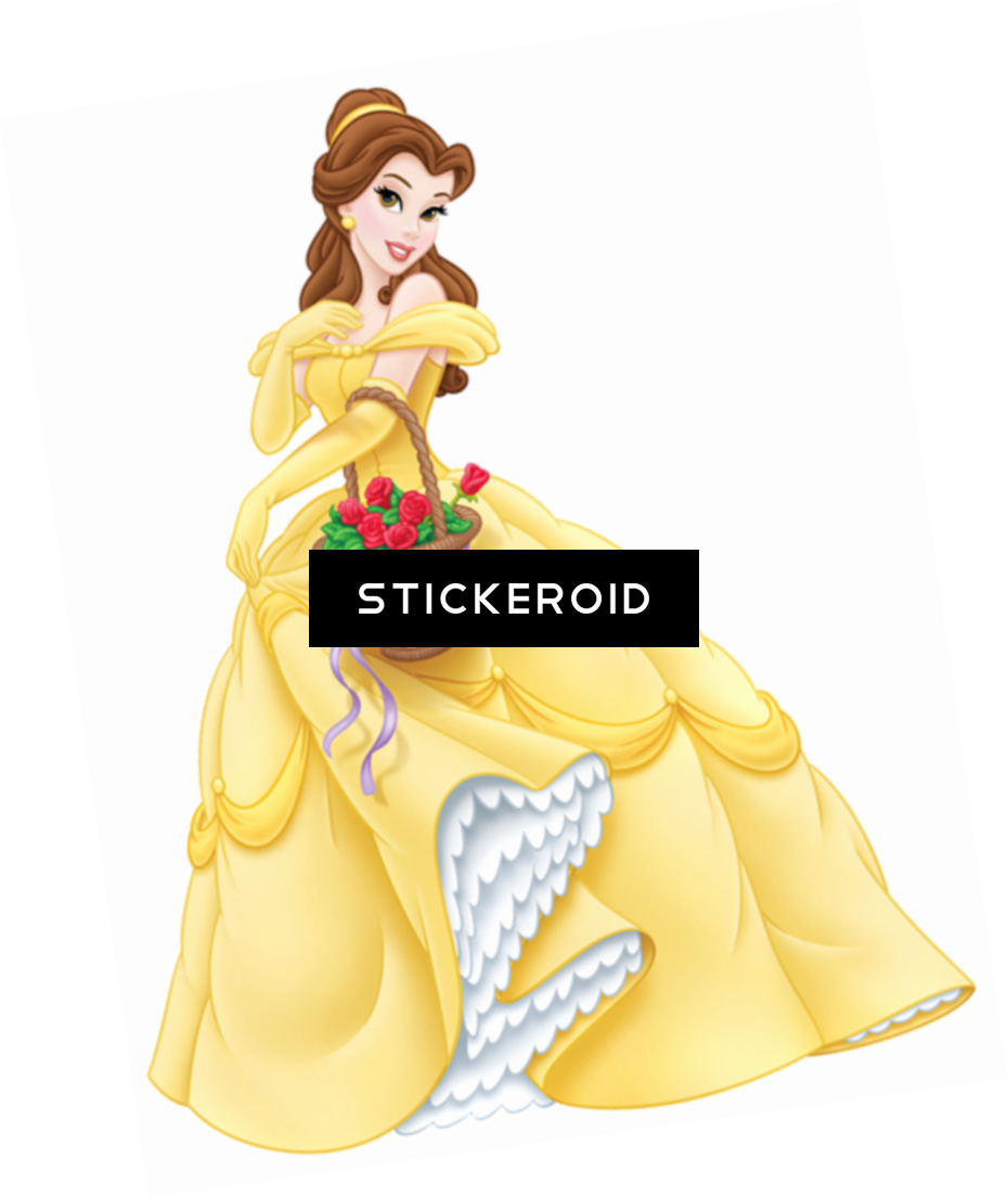 Belle And Beast Beauty Cartoons Disney Princess The - Amscan Disney Princess 9 Inches Flying Disc (930x1105), Png Download