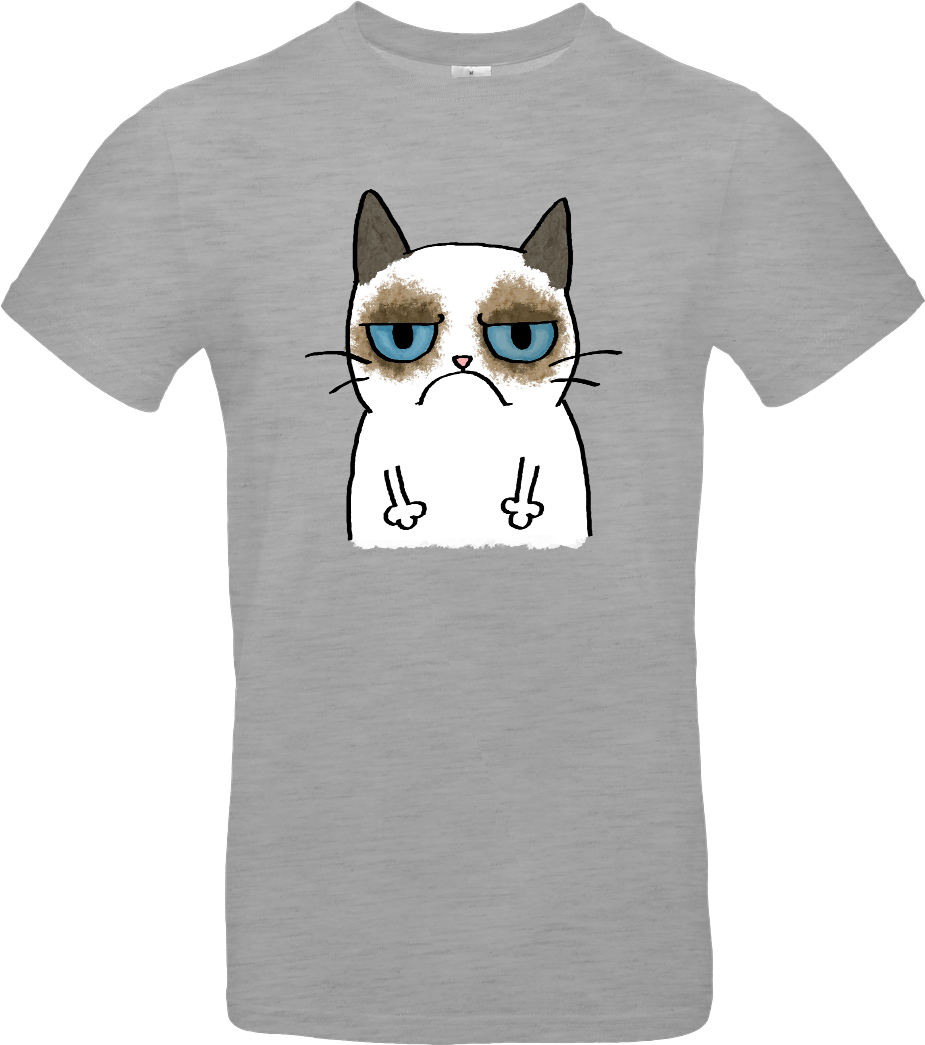 Download Grumpy Cat Tshirt B&c Exact Full Size PNG Image PNGkit