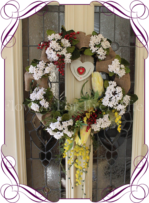 Grace Wreath Flowers For Ever After Artificial Wedding - Bouquet (608x822), Png Download
