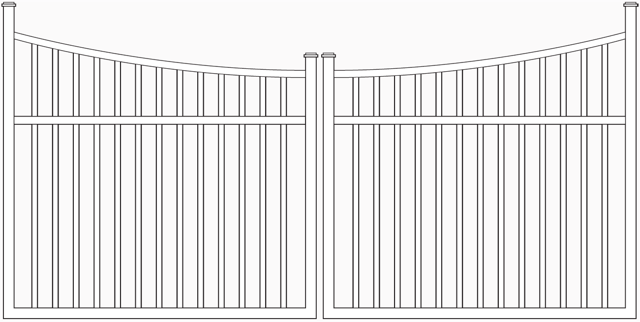 Style 3a - Gate Design For Farmhouse (1301x655), Png Download