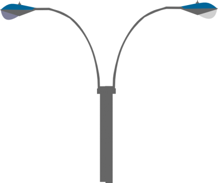Street Light - Lamparas De Luz Calle (429x360), Png Download