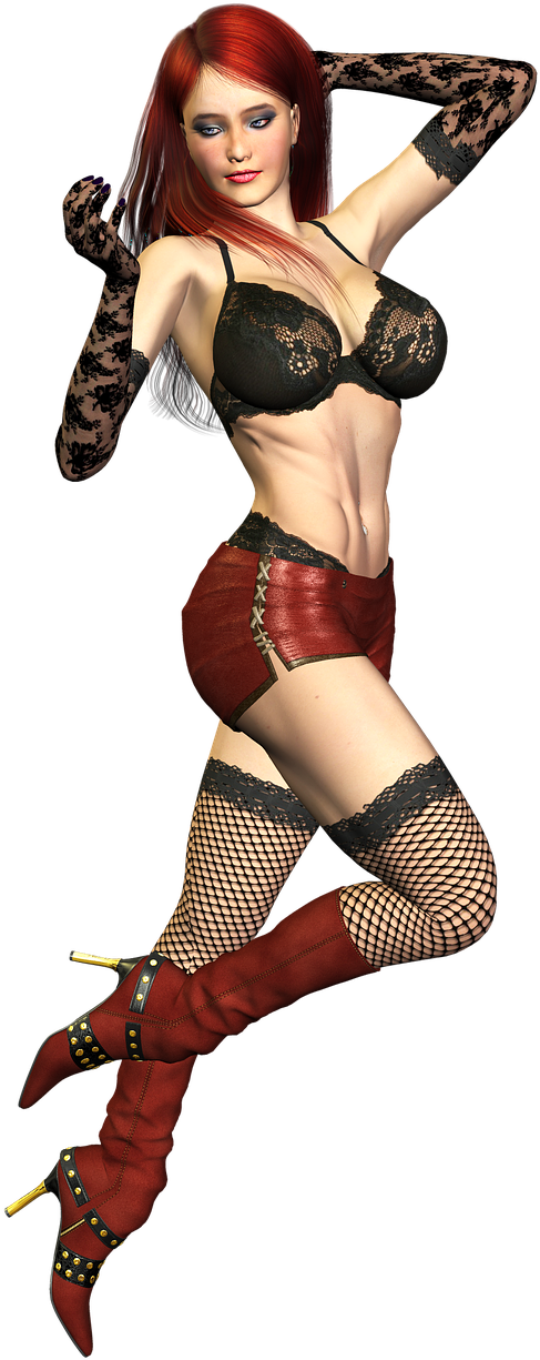 Pixabay 3d Girls Png (746x1280), Png Download