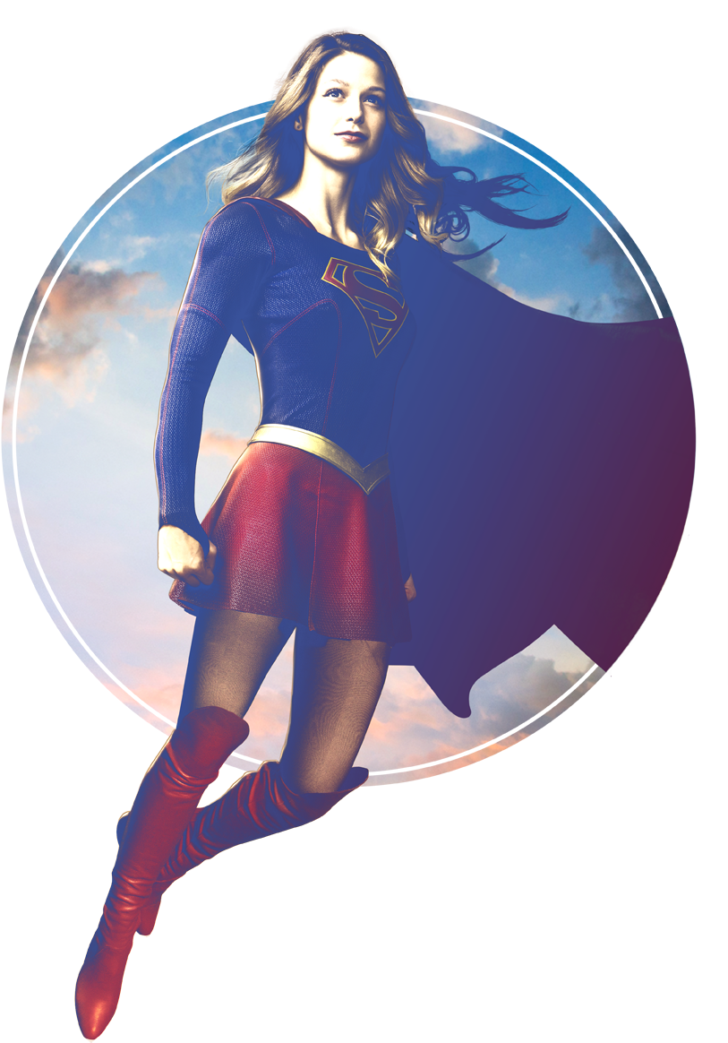 Supergirl Cloudy Circle Men's Regular Fit T-shirt - Supergirl Cw Shirt (850x1174), Png Download