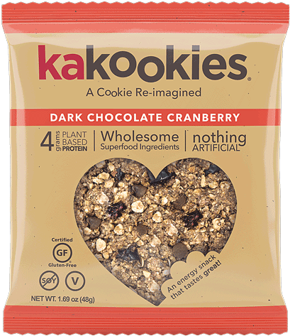 Kakookies Grab And Go Dark Chocolate Cranberry Superfood - Kakookies Superfood Energy Snacks - Dark Chocolate (500x500), Png Download