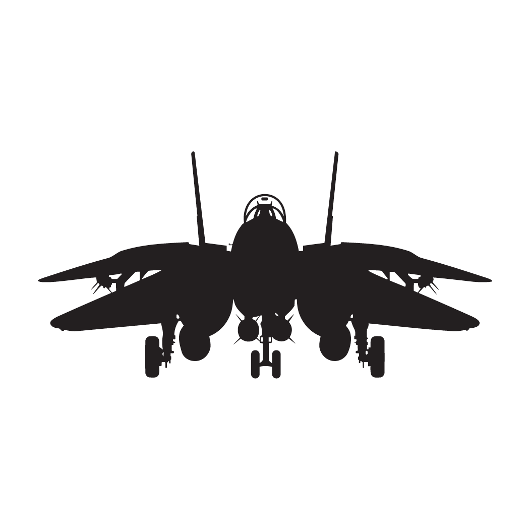 Fighter Jet Decal - F 14 Tomcat Clipart (1051x1051), Png Download