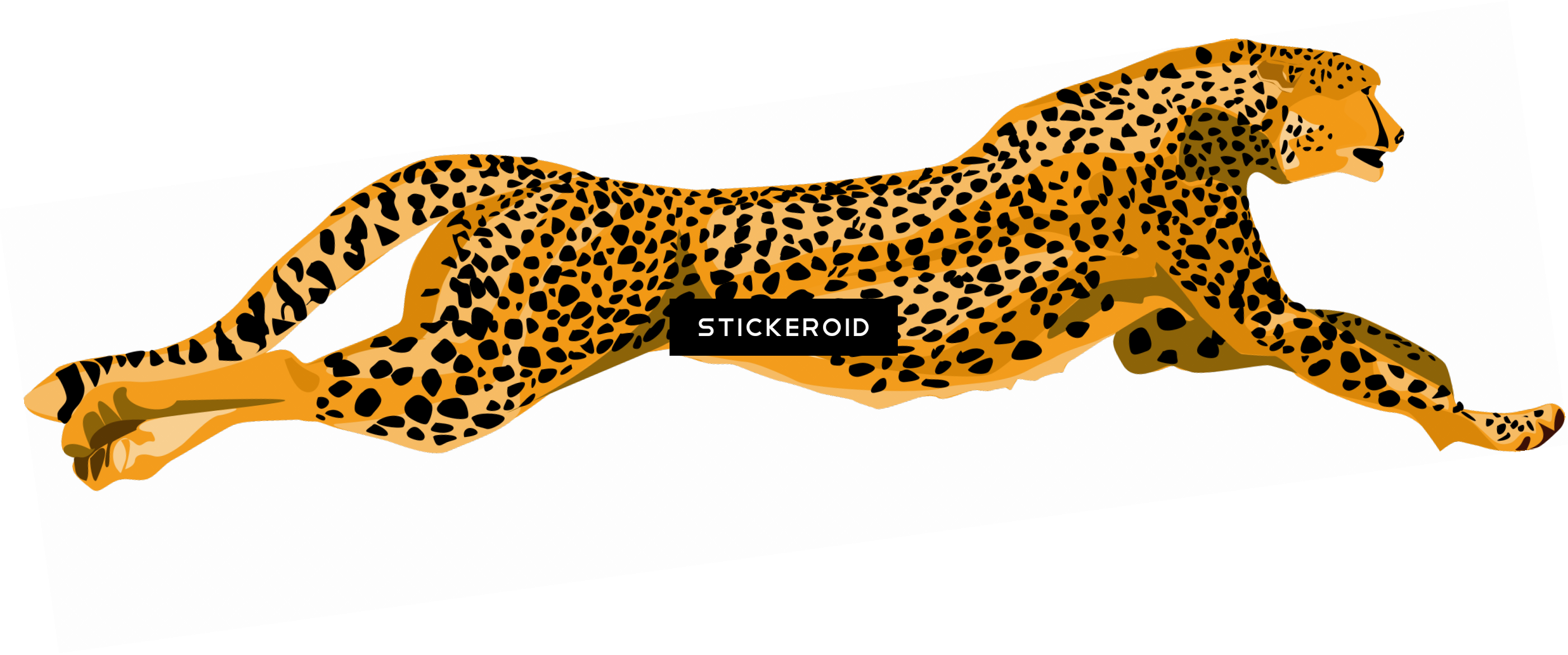 Cheetah Animals - Cheetahs Rock Rectangle Sticker (2473x1033), Png Download