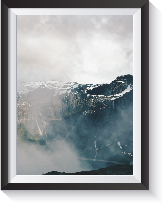 Scandi Mountain Range Part B Minimal Nordic Artwork - Picture Frame (800x800), Png Download
