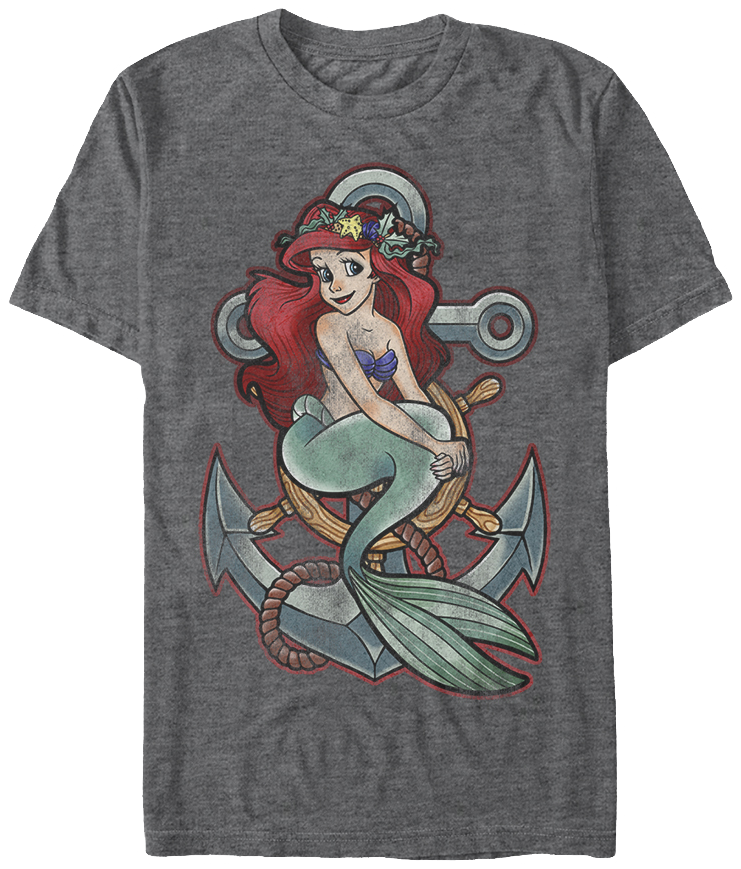 Anchor Little Mermaid T-shirt - Lion Tee Shirts By Fifth Sun - Lion King Geometric (741x869), Png Download