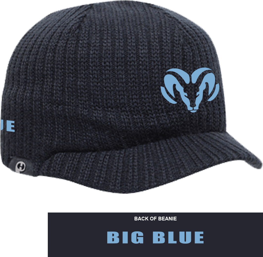 Big Blue Knit Beanie With Visor - Dodge Ram (1200x1200), Png Download