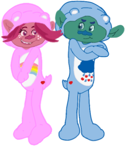 Broppy Dreamworks Trolls Trolls The Beat Goes On Branch - Cartoon (528x543), Png Download