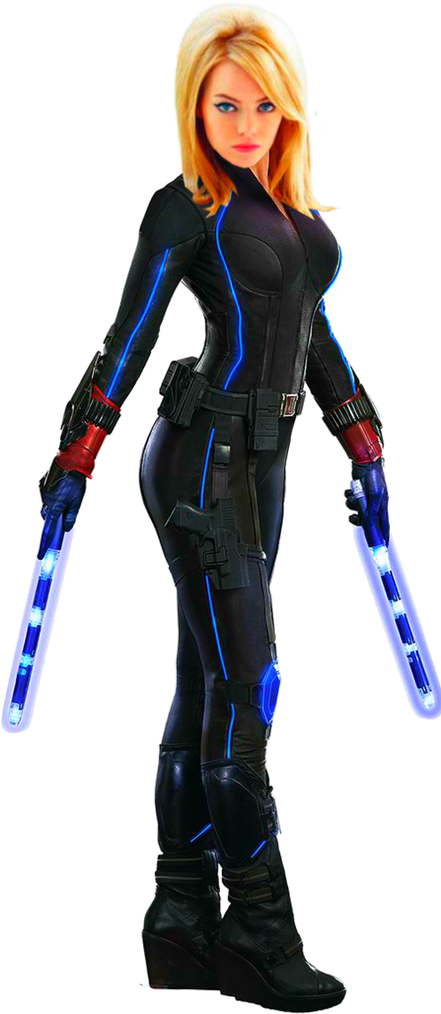 Emma Stone Is Black Widow By Alexiscabo1 - Action Figure (496x1140), Png Download