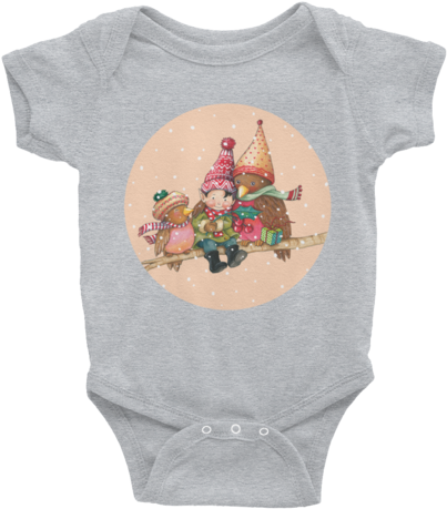 "christmas Cuddles" Infant Bodysuit - Foxy Nursling//breastfeeding Onesie//nursing Onesie//lactivista//unisex//lactivist//breastfed//breast (480x480), Png Download