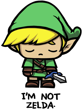 I'm Not Zelda - Am Not Zelda (571x495), Png Download