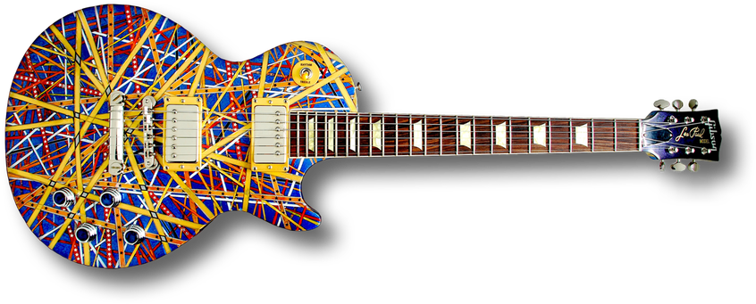 Les Paul Electric Guitar Png By Doloresminette - Gibson Les Paul Painted (900x355), Png Download
