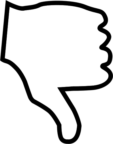 Download Thumbs Down Outline Clipart Thumb Signal Clip - Thumbs Down Drawing Easy (392x500), Png Download