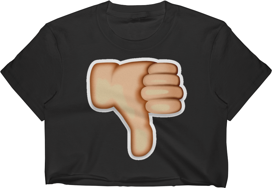 Emoji Crop Top T Shirt - Thumb Signal (1000x1000), Png Download