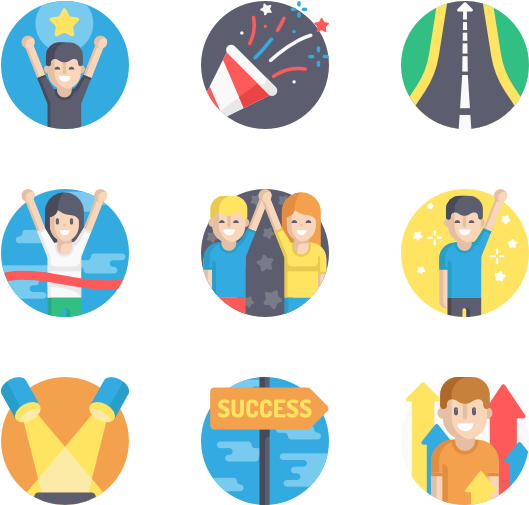 Success 50 Icons - Success Flat Icon (600x564), Png Download