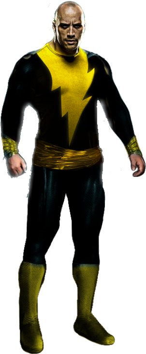 Black The Rock Render - Dwayne Johnson Black Adam Png (389x771), Png Download