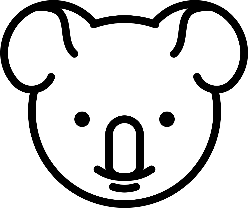 Koala Head Comments - Koala Icon (981x824), Png Download