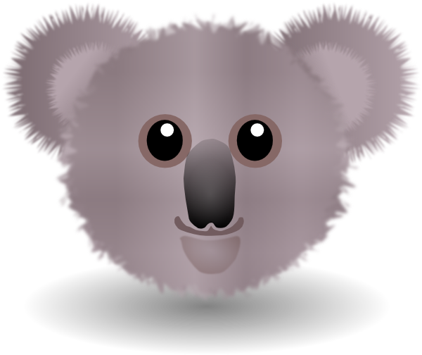Koala Face Svg Clip Arts 600 X 504 Px (600x504), Png Download