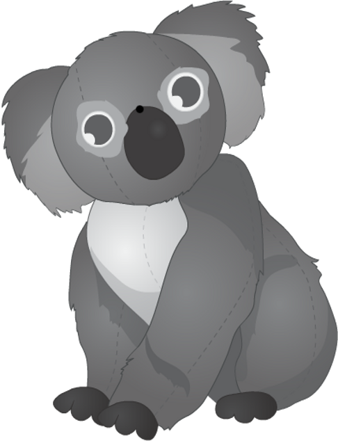 Pft1-koala - Clip Art Of Things That Are Grey (486x634), Png Download