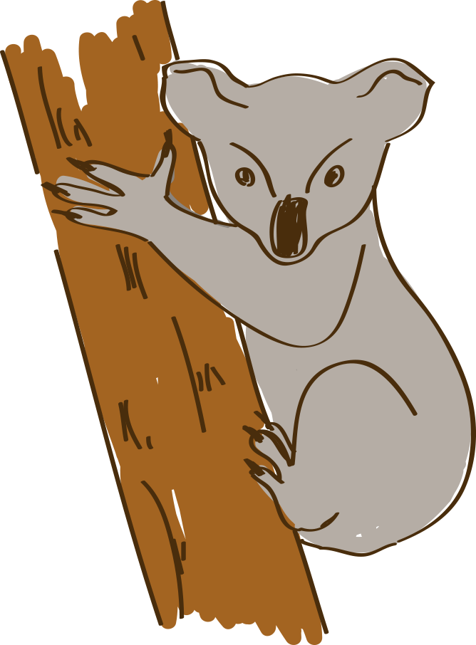 Clipart Download Koala Cartoon Hand Painted - Coala Desenho (668x906), Png Download