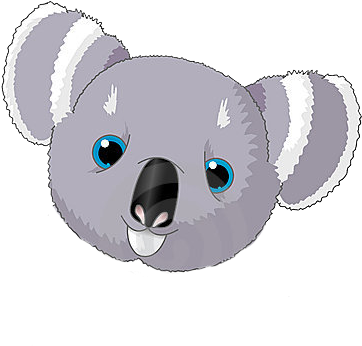 Welcome To Koala Zoo - Cute Koala Bear Cartoon (366x450), Png Download