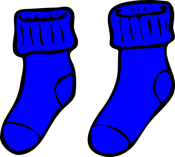 Blue Socks Svg Clip Arts 600 X 539 Px (600x539), Png Download