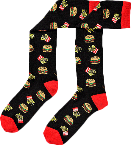 Burger And Fries Socks - Iconic Socks French Fries (500x550), Png Download