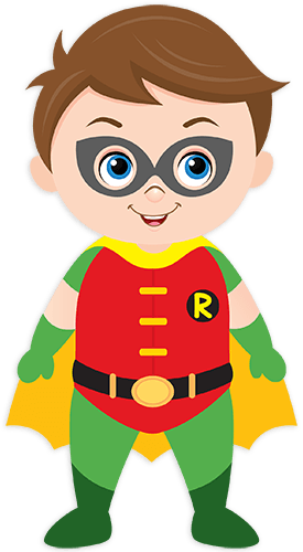 Stickers For Kids - Superheroes Volando (275x500), Png Download