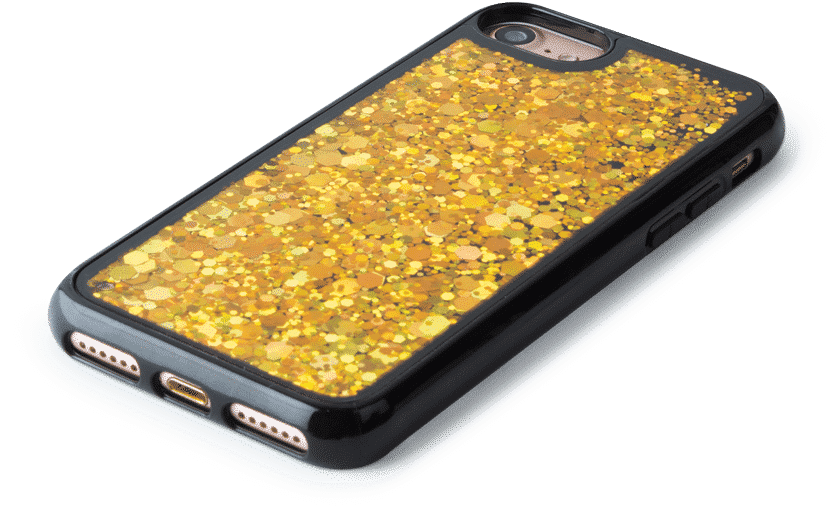 Dailyobjects Sunshine Gold Glitter Case For Iphone - Iphone (1000x1000), Png Download