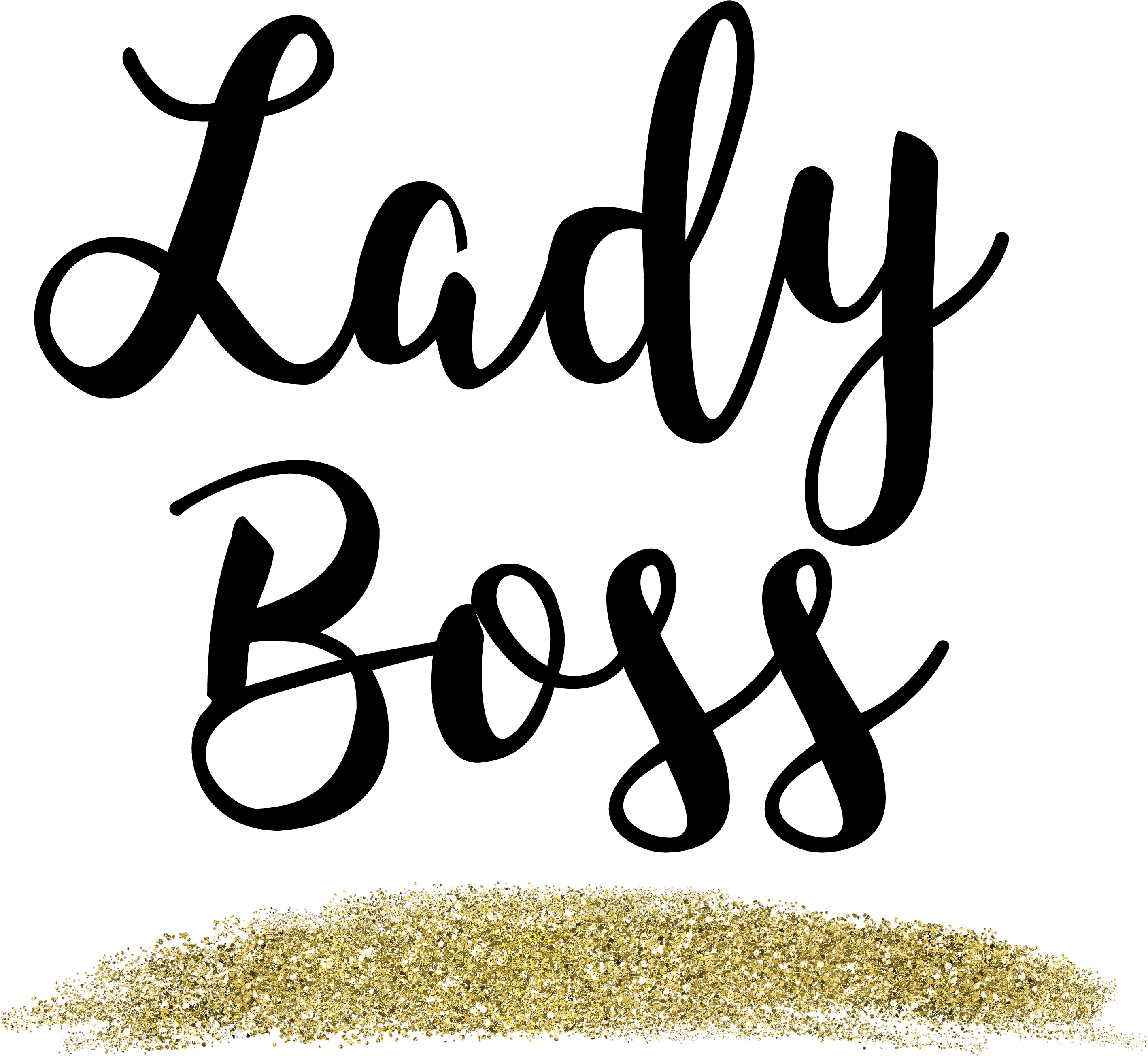 Lady Boss Gold Glitter Web Flair Graphic - Free Boss Lady Svg (3334x3334), Png Download