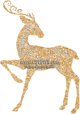 Download Fairy Deer Gold Glitter Hot Fix Transfer Design For Silhouette Full Size Png Image Pngkit