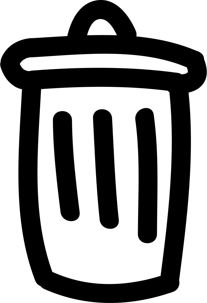 Trash Can Hand Drawn Symbol Comments - Botes De Basura Dibujados (670x980), Png Download