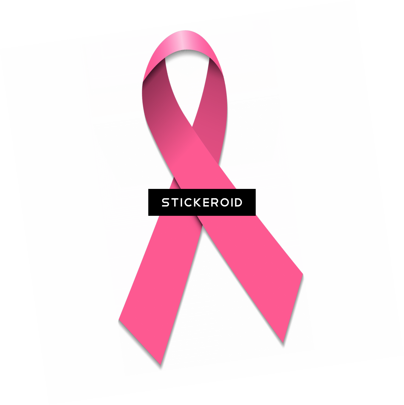Breast Cancer Ribbon - Ribbon (1354x1355), Png Download