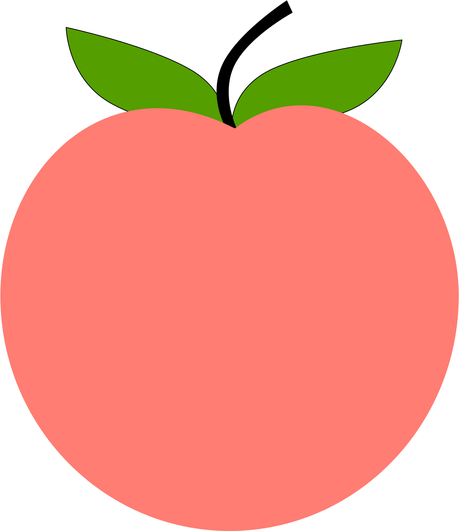 Open - Peach Svg (2000x2828), Png Download