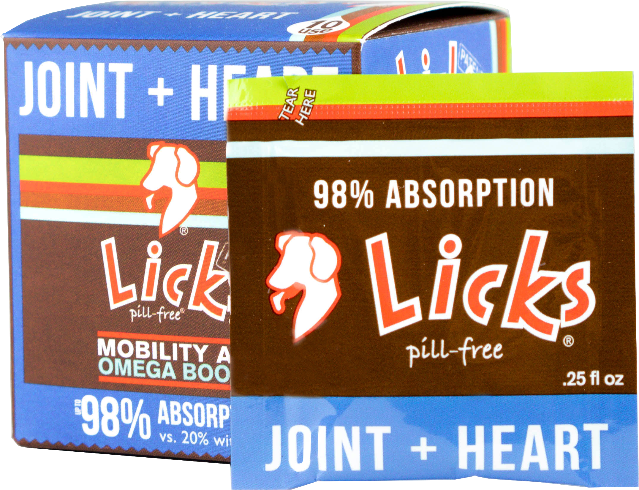 Dog Joint Heart - Licks Liquid Joint + Heart 10 Packs (2219x2219), Png Download
