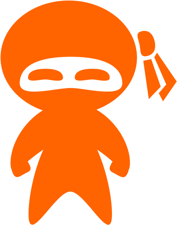 Ninja - Cartoon Ninja Black And White (1000x1000), Png Download