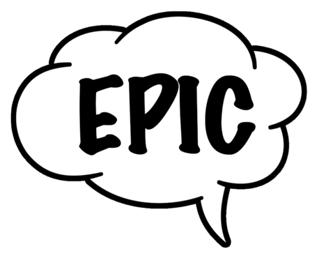 Epic/on Fleek Speech Bubble - Squad Goals Word Art (480x400), Png Download