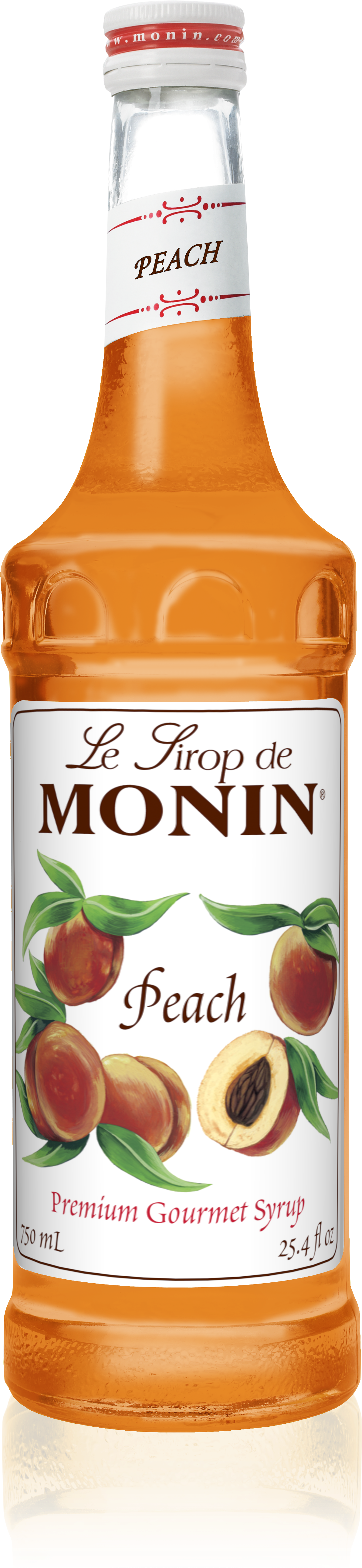 750 Ml Peach Syrup (1193x5183), Png Download