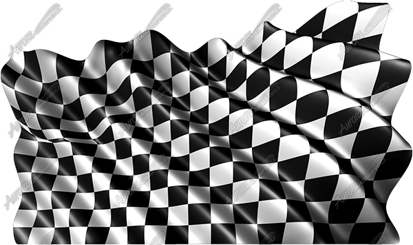Waving Checkered Flag Cloth - Chequered Flag F1 Formula 1 Single Light Switch Sticker (600x356), Png Download