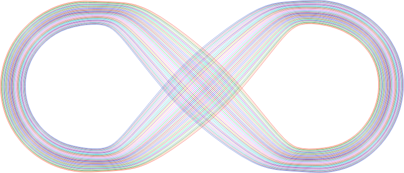 Abstract Prismatic Infinity Symbol Ii - Portable Network Graphics (788x338), Png Download