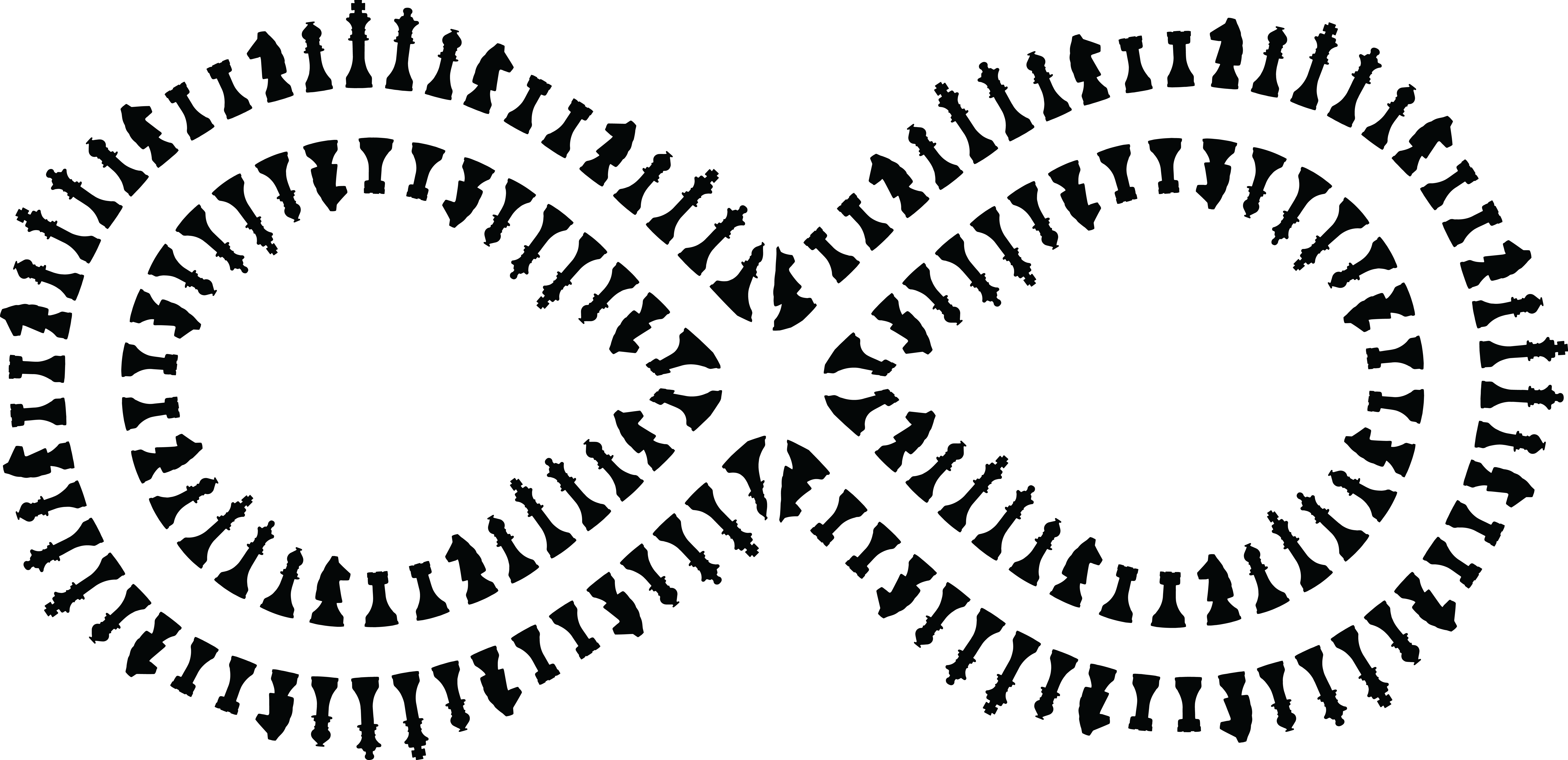 1081 Free Clipart Of An Infinity Symbol Of Chess Pieces - Infinity Chess (8000x3880), Png Download