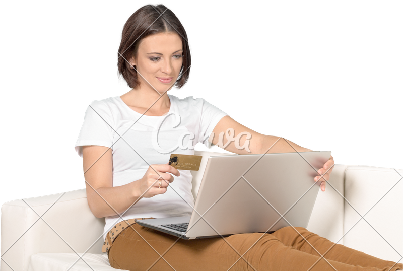 Girl Sitting On Couch - Sitting (800x538), Png Download