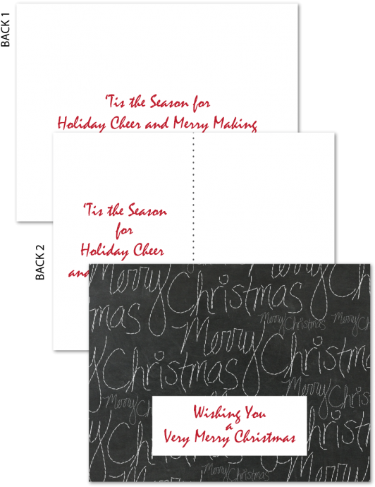 Chalkboard Holiday Postcard - Postcard (570x760), Png Download
