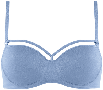 Space Odyssey Sparkling Light Blue Balcony Bra - Bra (327x490), Png Download
