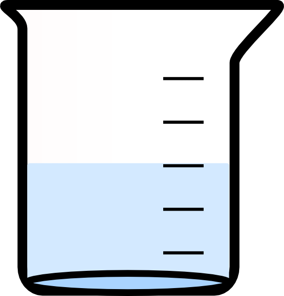 Small - Beaker With Water Clipart (576x600), Png Download