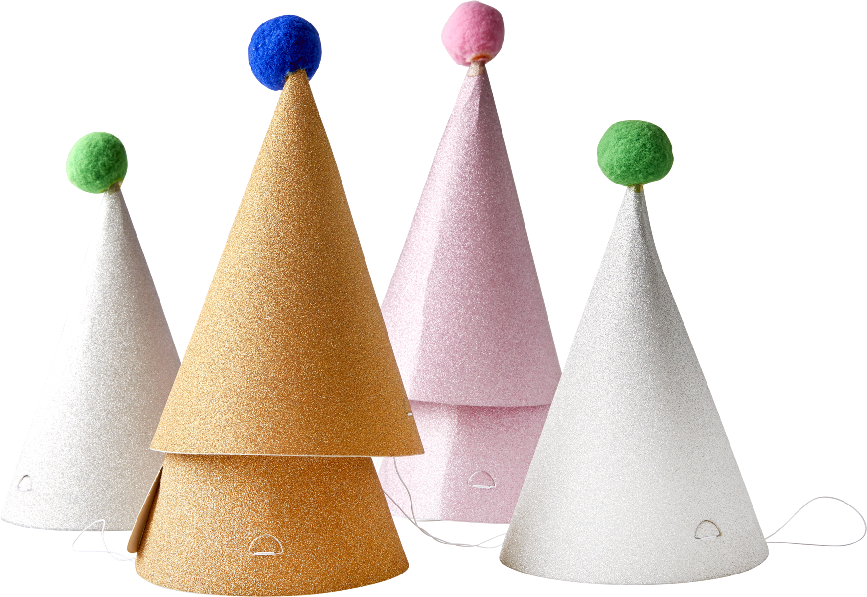 Paper Party Hat With Pom Pom - Pom-pom (2000x2000), Png Download